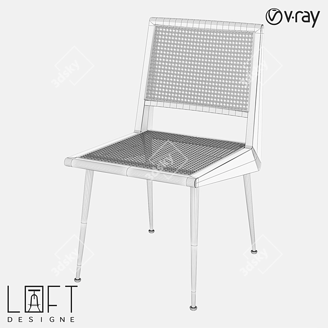 Vintage Loft Chair 3D model image 2
