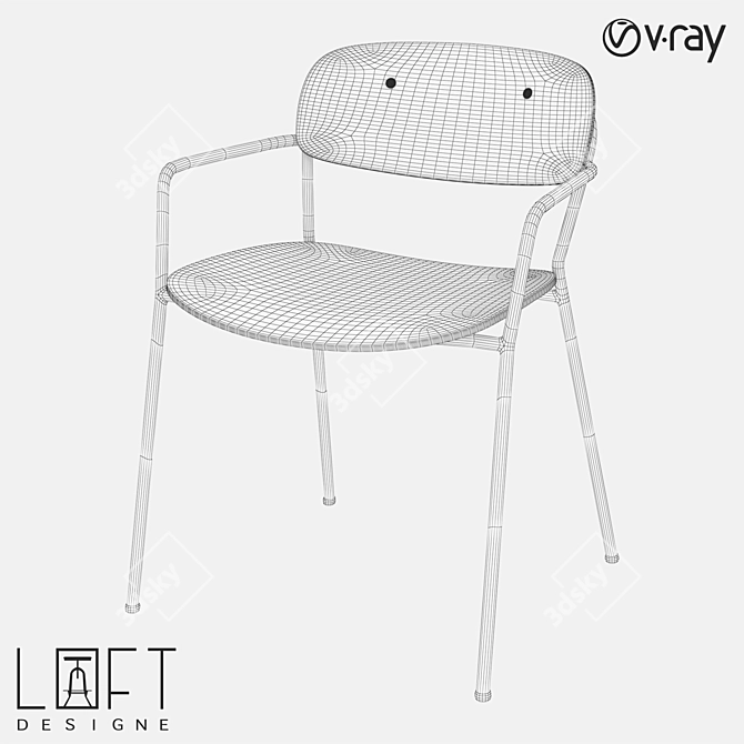 Modern Chair LoftDesign 37115 3D model image 2