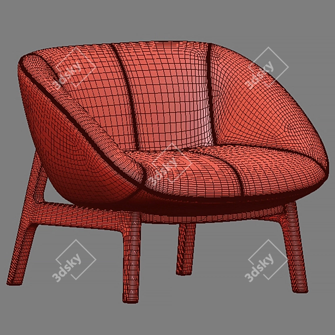 Cosmo Limea Armchair: Sleek Modern Design 3D model image 3