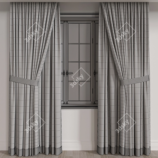 Versatile 3D Curtain Model 3D model image 3