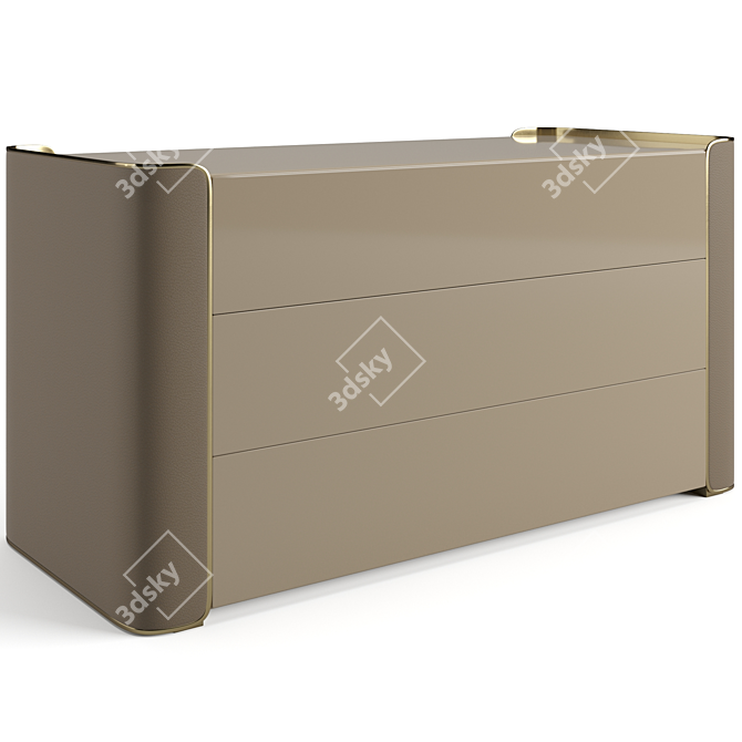 Elegant Fendi Casa Chest 3D model image 1