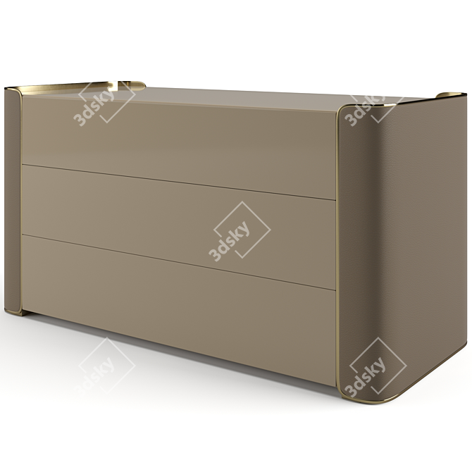 Elegant Fendi Casa Chest 3D model image 2