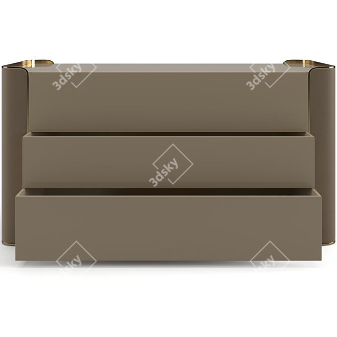 Elegant Fendi Casa Chest 3D model image 5