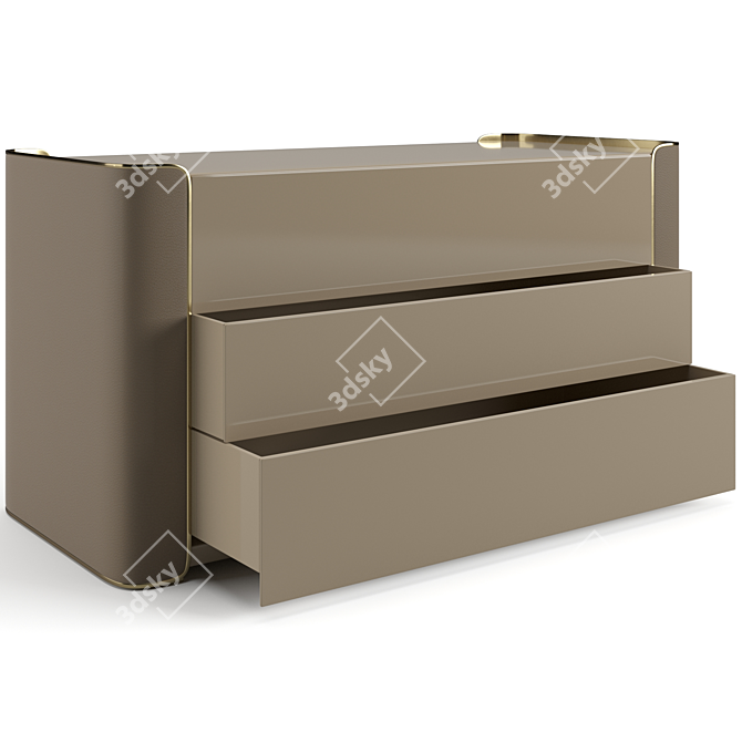 Elegant Fendi Casa Chest 3D model image 6