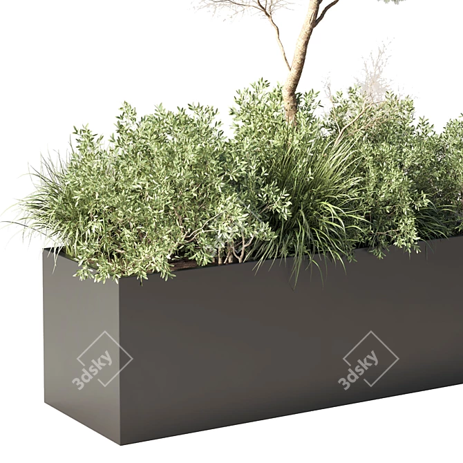 Urban Green Benches for Modern Urban Settings 3D model image 3