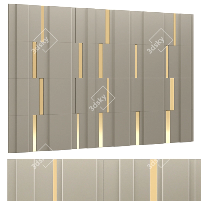 Elegant Decor Panel 14 3D model image 1