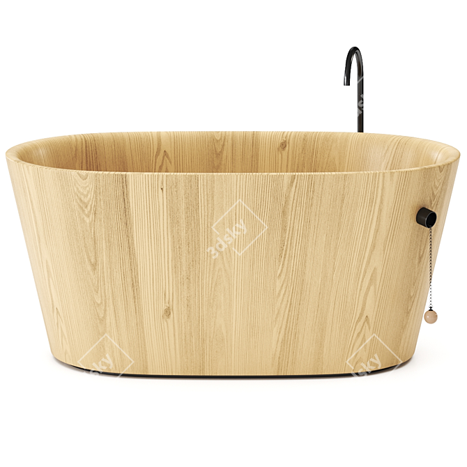 Luxury Rapsel Ofuro Bathtub 3D model image 1