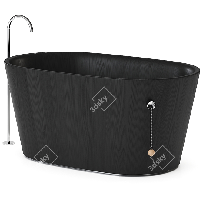 Luxury Rapsel Ofuro Bathtub 3D model image 2