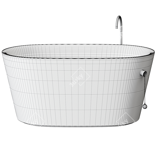 Luxury Rapsel Ofuro Bathtub 3D model image 3