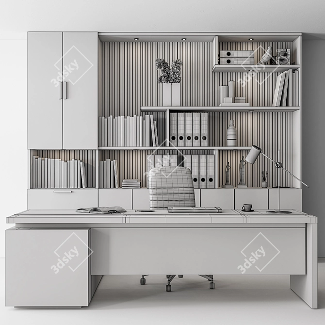 Elegance in Wood: Boss Library Set 3D model image 4