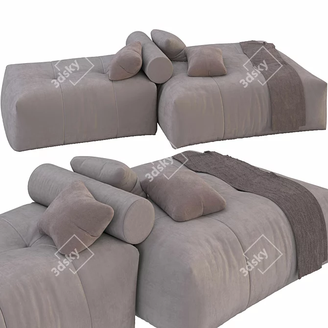 Modern Modular PIXEL Sectional Sofa 3D model image 1