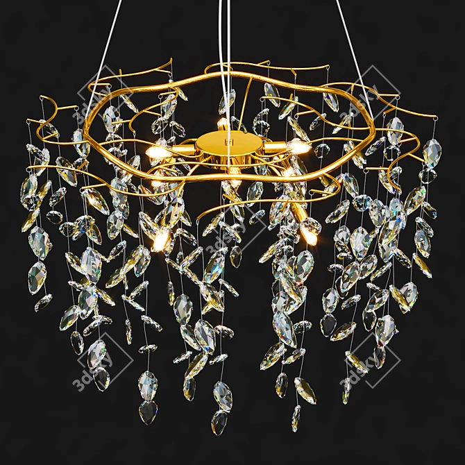 Crystal Elegance Chandelier 3D model image 3