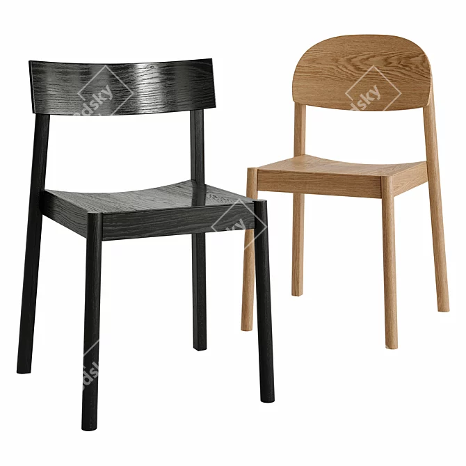 Contemporary Citizen Dining Chair 3D model image 2