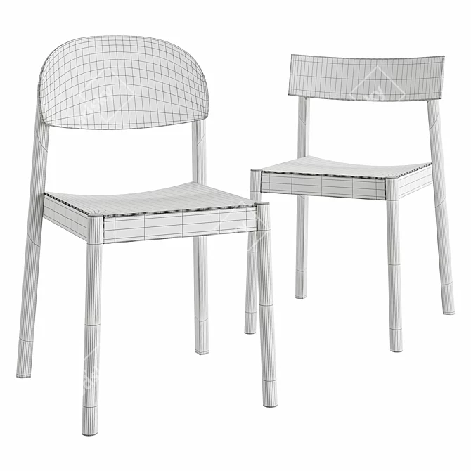 Contemporary Citizen Dining Chair 3D model image 1