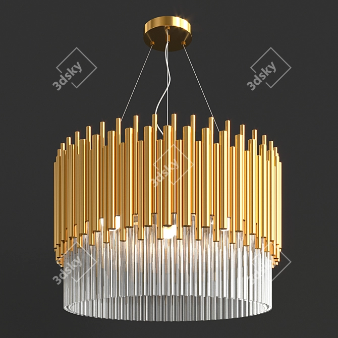 Sleek Elegance: Coliseo Modern Chandelier 3D model image 1