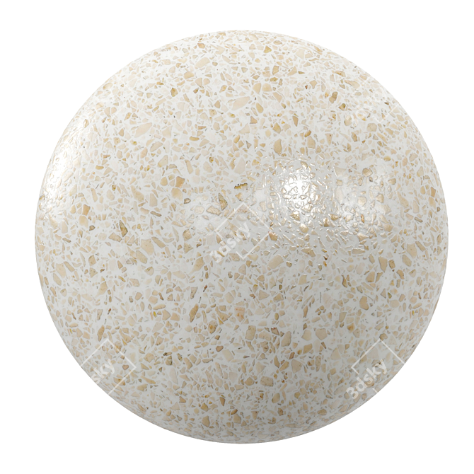 Euval Terrazzo 30: Stunning PBR Seamless Terrazzo Marble 3D model image 1