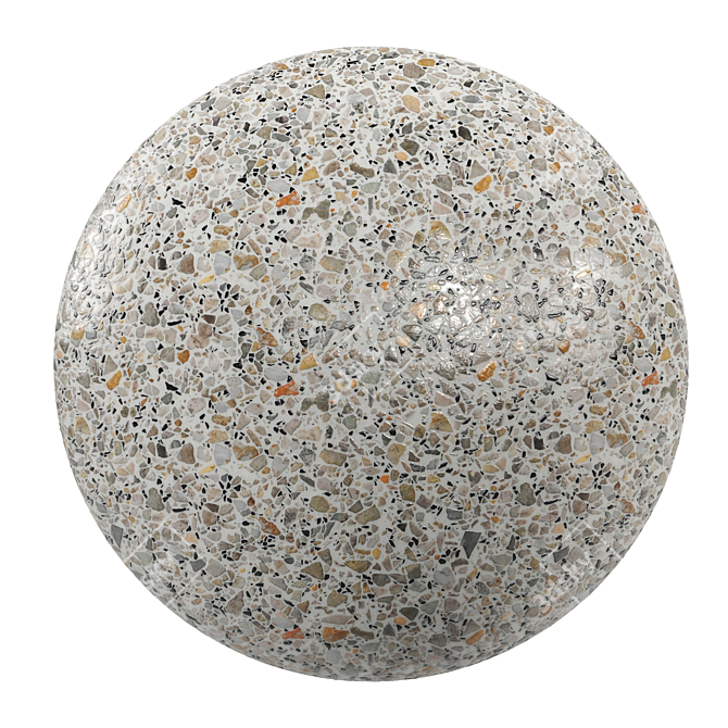 PBR Terrazzo Marble - Seamless HD Textures 3D model image 1