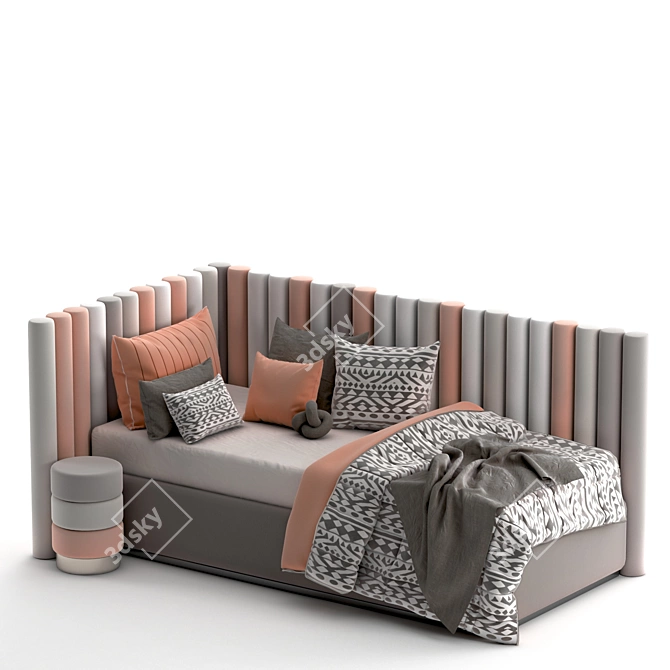 Modern Rest Bed Set 3D model image 6