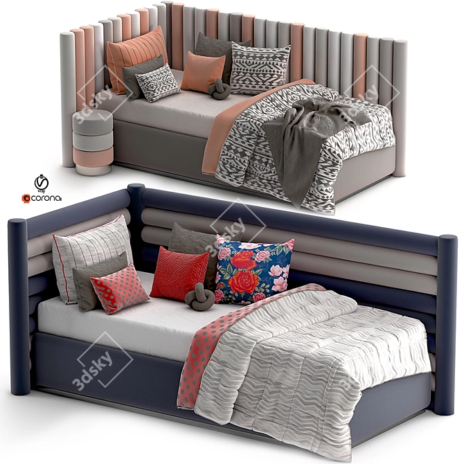 Modern Rest Bed Set 3D model image 8