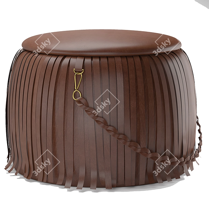 Elegant Ribbon Pouf: Stylish & Versatile 3D model image 1