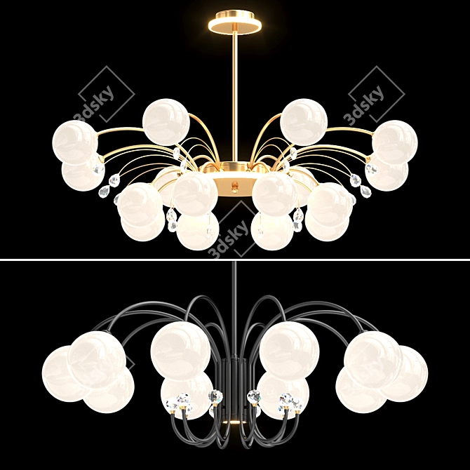 Elegant Nordic Chandeliers 3D model image 1