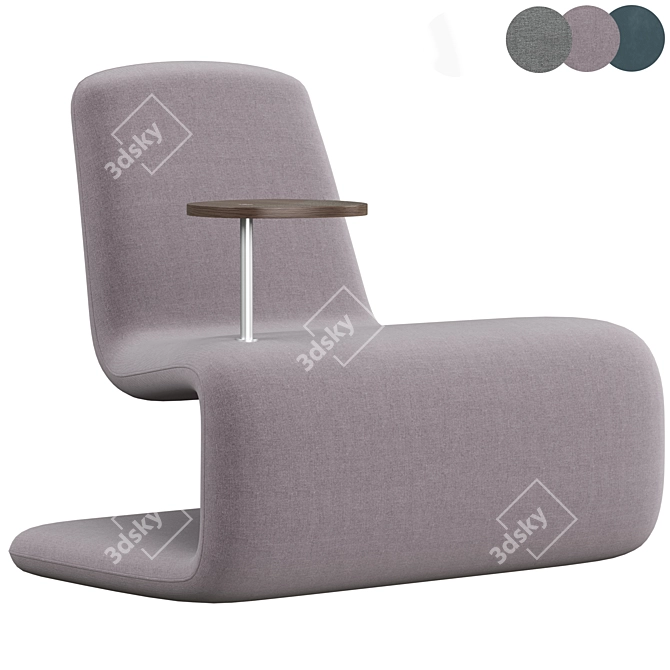 Anne Linde Urban Lounge Armchair 3D model image 3