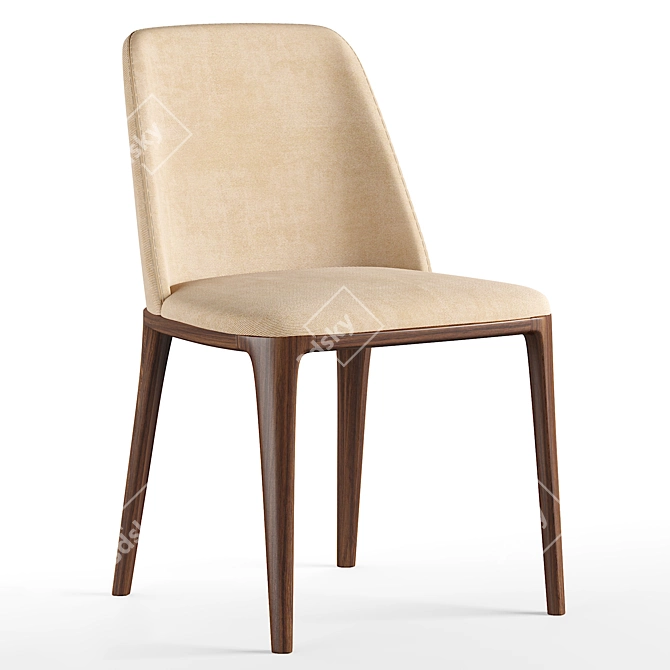 Elegant Grace Chair 3D model image 1