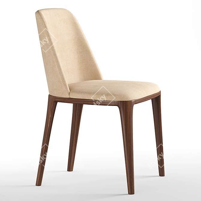 Elegant Grace Chair 3D model image 3