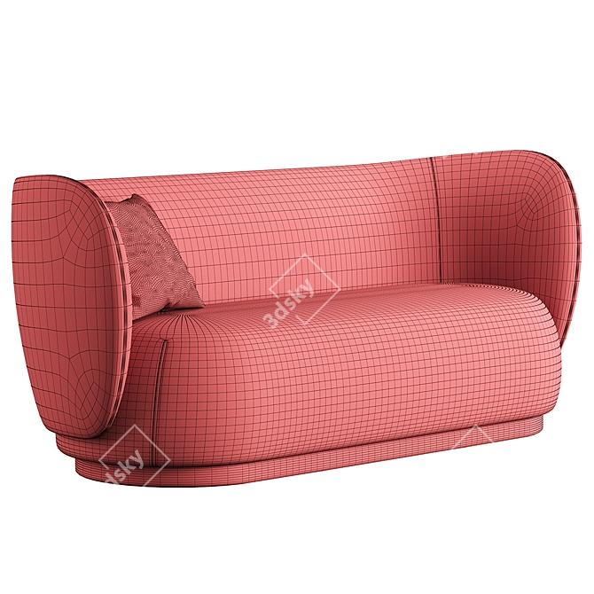 Ferm Living Rico Lounge S Sofa 3D model image 6