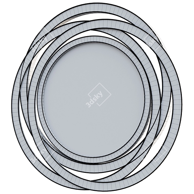 Elegant Framed Mirror: M961A 3D model image 2