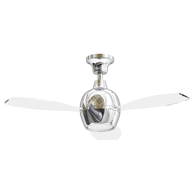 Elegant Bordeaux 52" Ceiling Fan 3D model image 1