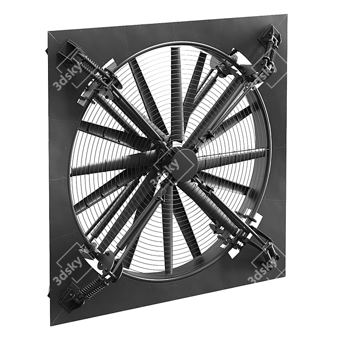 Heavy Duty Industrial Fan 3D model image 1