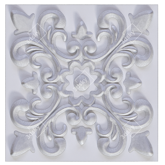 Elegant Decorative Tiles 3D model image 3