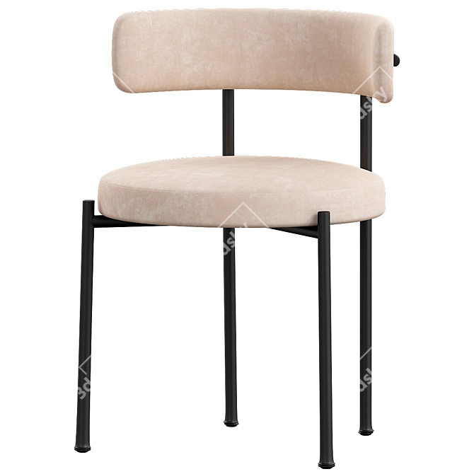 Inesse Ivory Dining Chair 3D model image 3