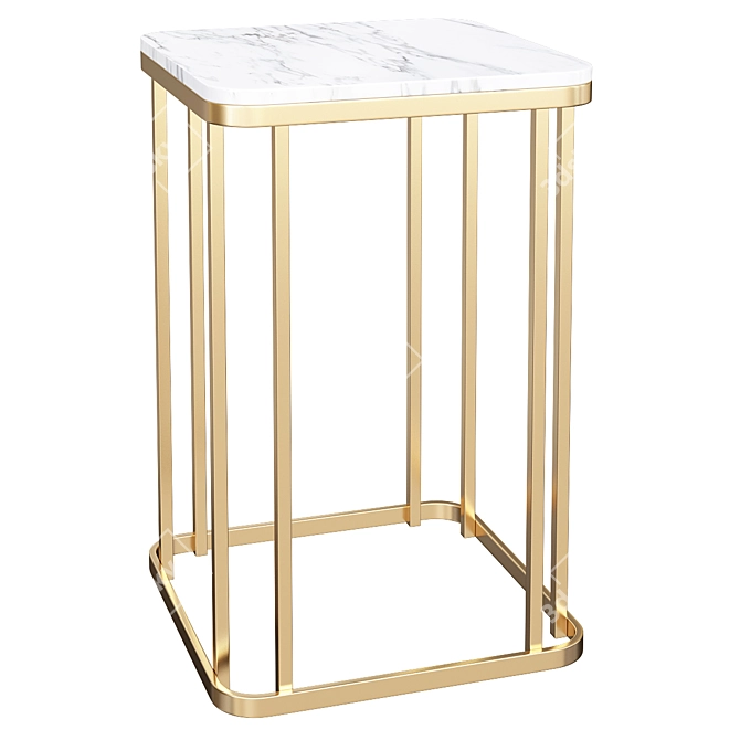 Sleek Metal Side Table: Credele 3D model image 1