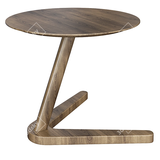 Pinewood End Table - Stylish and Functional 3D model image 1