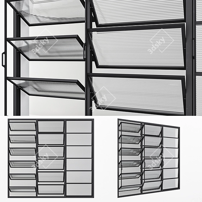 Sleek Aluminum Window 14 - High-Quality Corona Render 3D model image 2