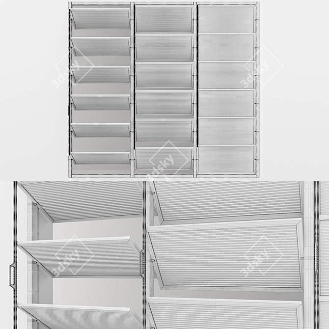 Sleek Aluminum Window 14 - High-Quality Corona Render 3D model image 4