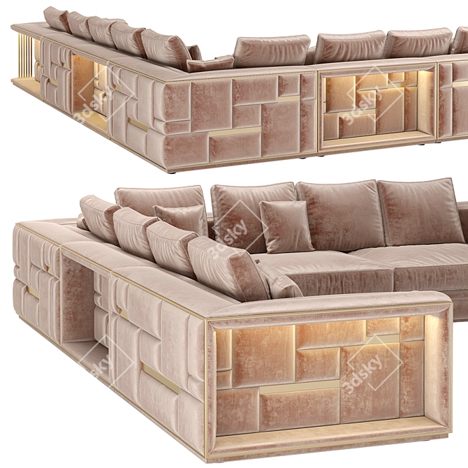 Modular Babylon Rack Sofa 3D model image 6