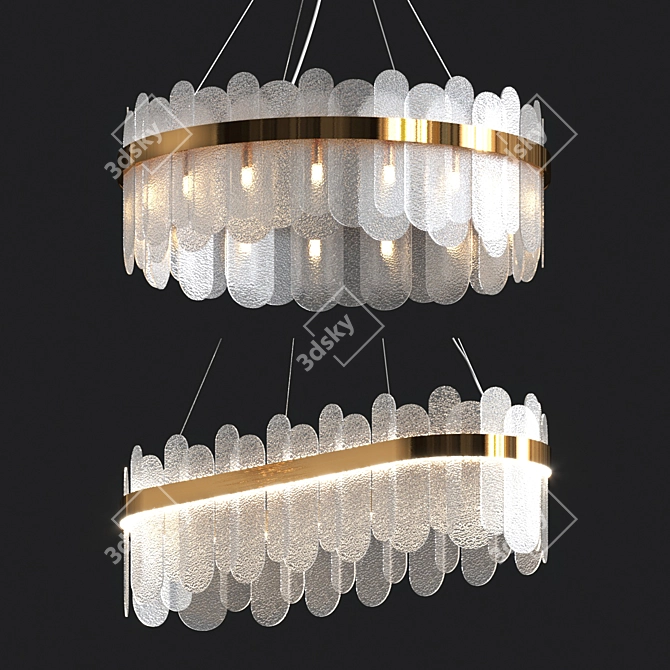 Elegant Charlotte Collection Pendant Light 3D model image 1