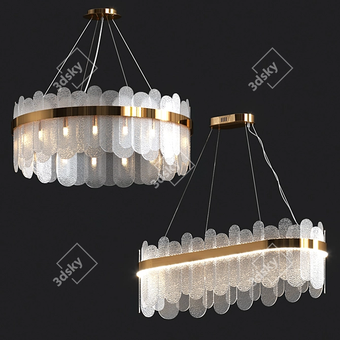 Elegant Charlotte Collection Pendant Light 3D model image 2