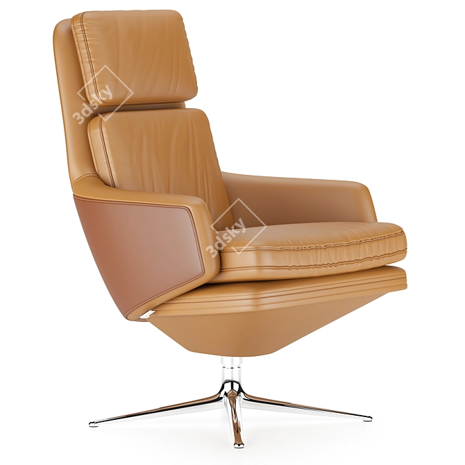 Vitra Grand Relax: Ultimate Comfort in Sleek Design 3D model image 1