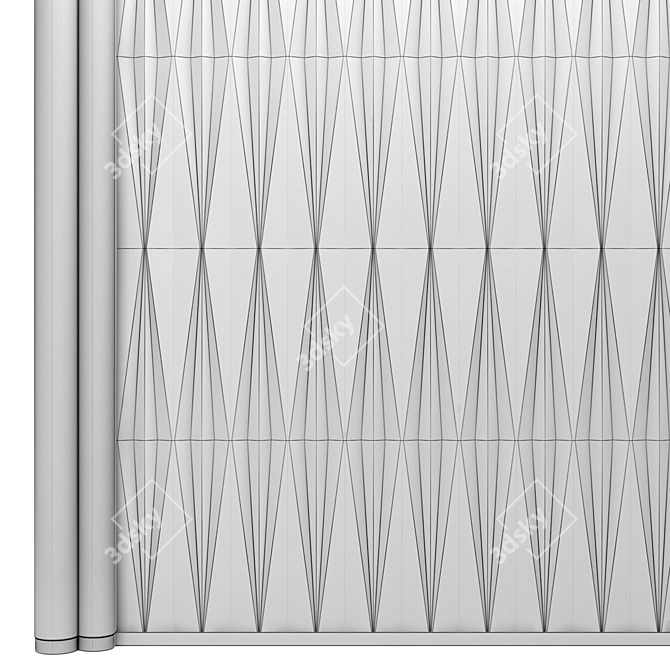 Title: Elegant Wall Panel 18 3D model image 5