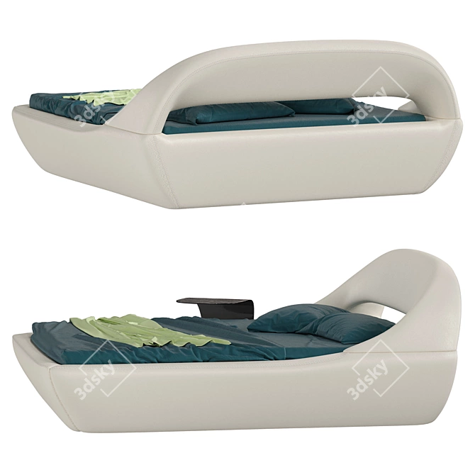 Dreamy Slumber Bed 3D model image 2