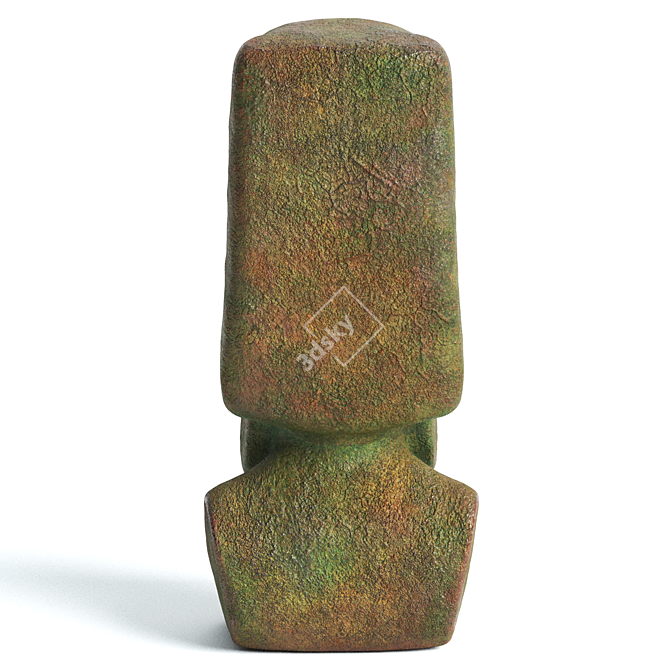 Mystical Moai Statue for Exquisite Gardens 3D model image 4