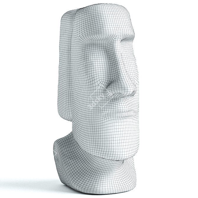 Mystical Moai Statue for Exquisite Gardens 3D model image 5