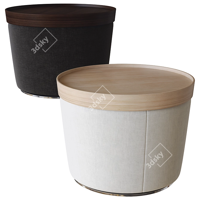 Harbor Pouf: Sleek 3D Model 3D model image 2