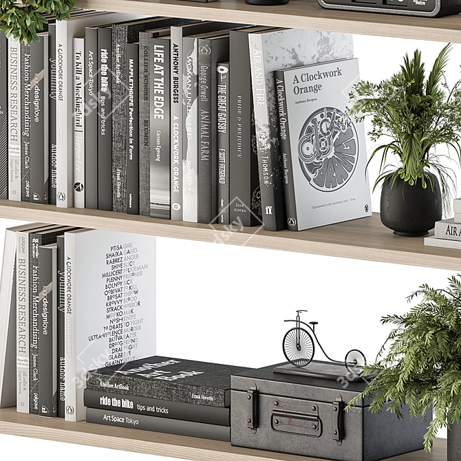 Elegant Shelf Decor Set - Set 11 3D model image 5