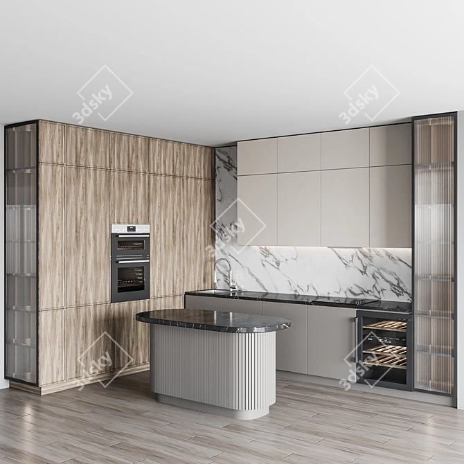 Versatile Italian Kitchen Design 3D model image 2