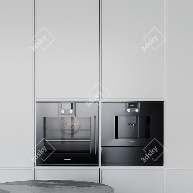 Italian120: Whit Gold Kitchen 3D model image 7